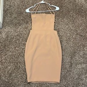 House of CB nude backless dress